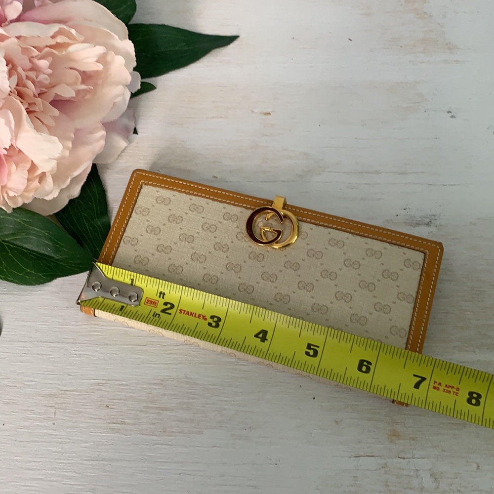 Gucci Vintage Continental Clutch Wallet Cream - Picture 11 of 12
